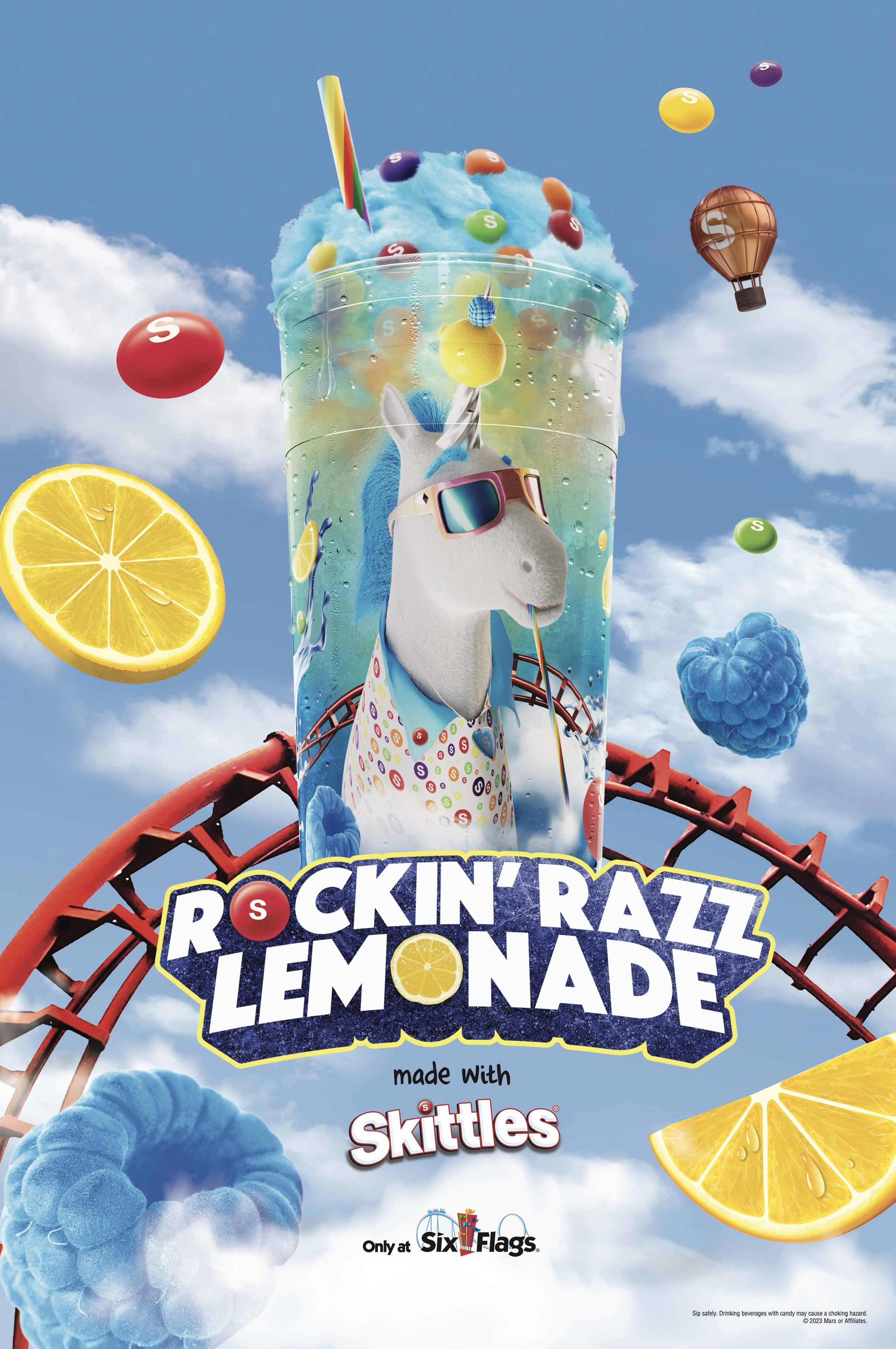 Skittles x Six Flags poster